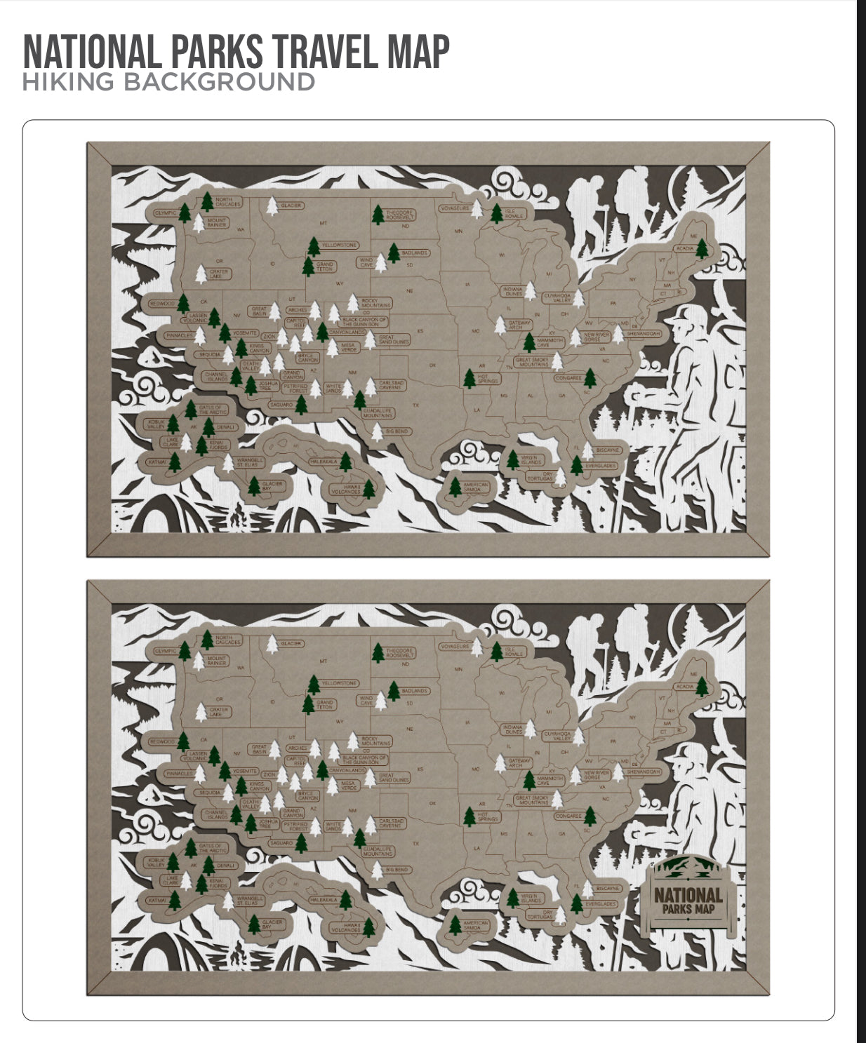 USA National Parks Map