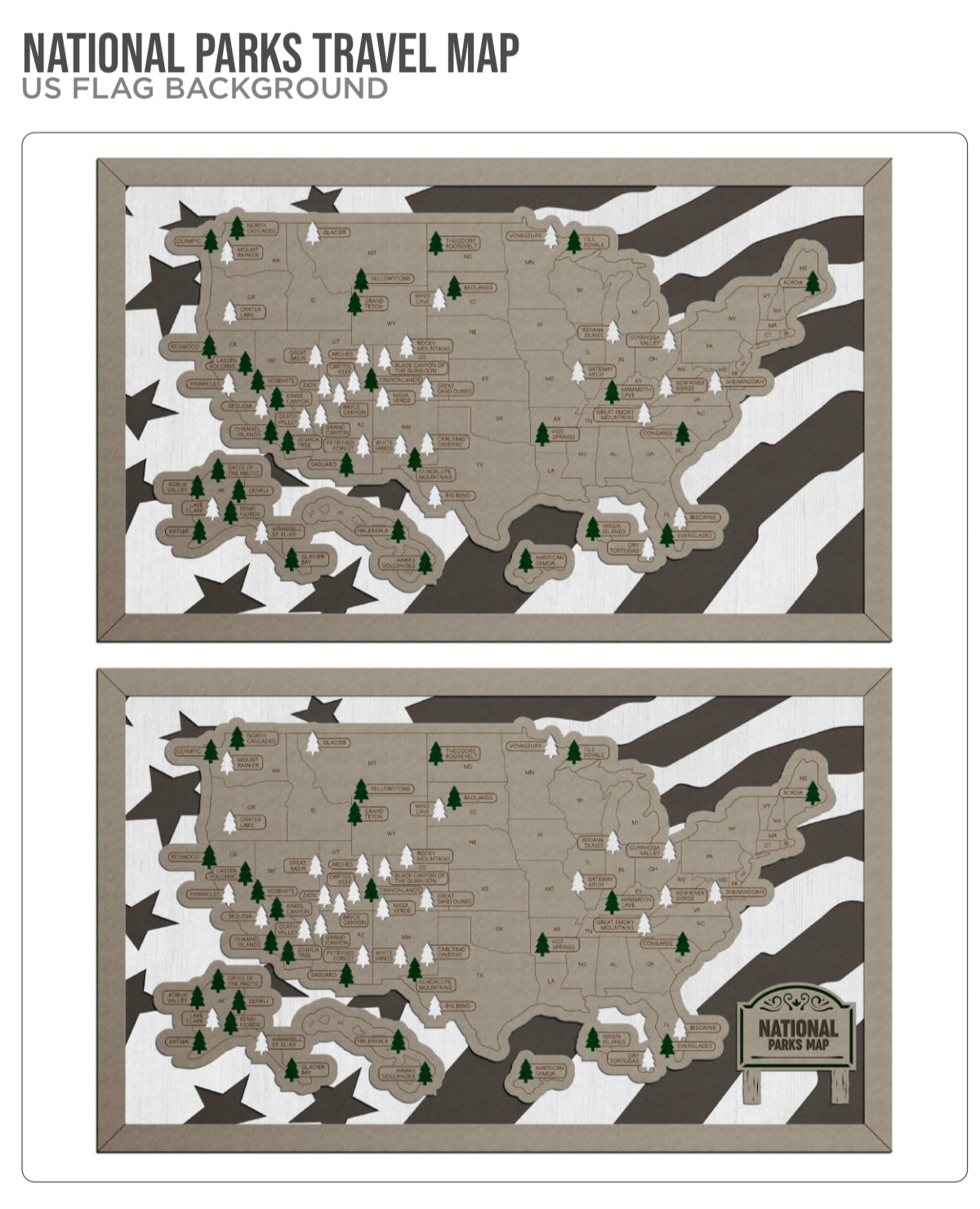 USA National Parks Map