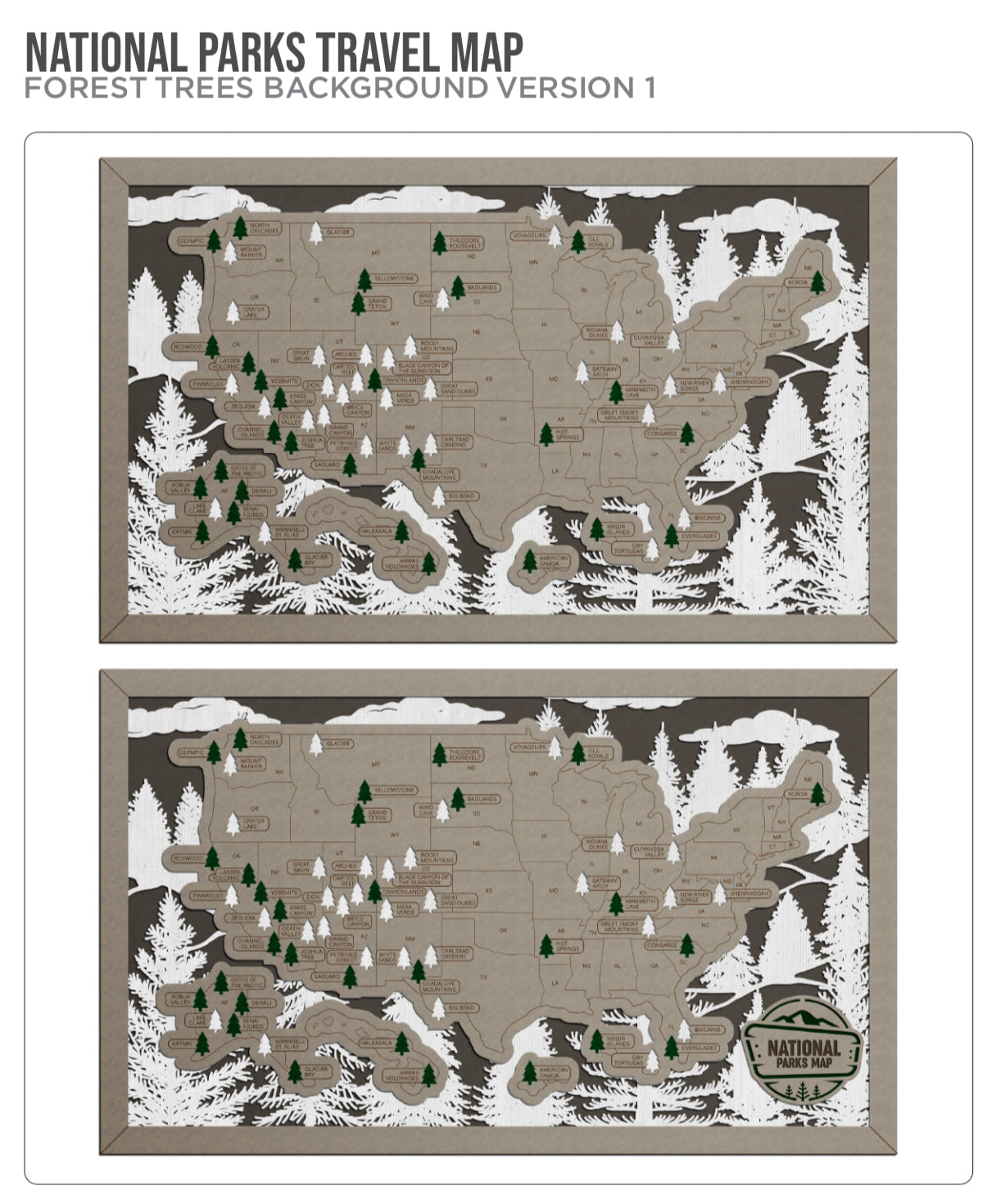 USA National Parks Map