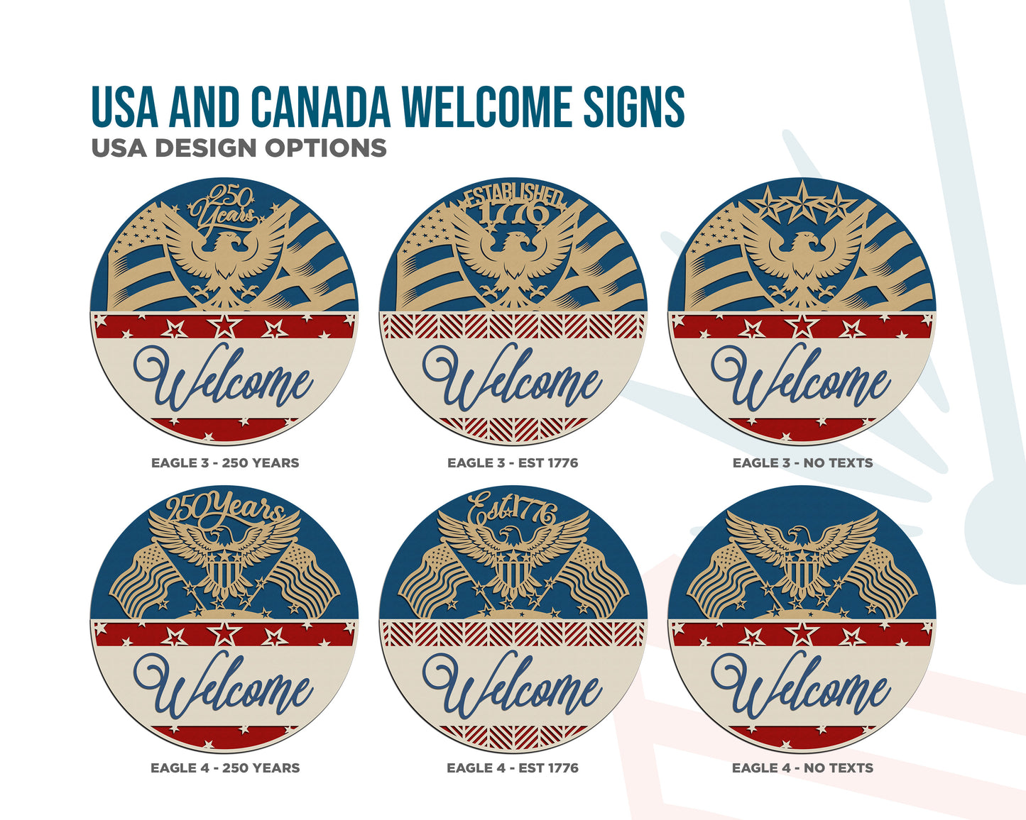 250 Anniversary USA Signage