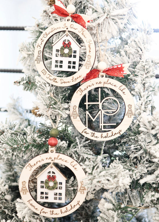 Home Ornament with Circle Outlay