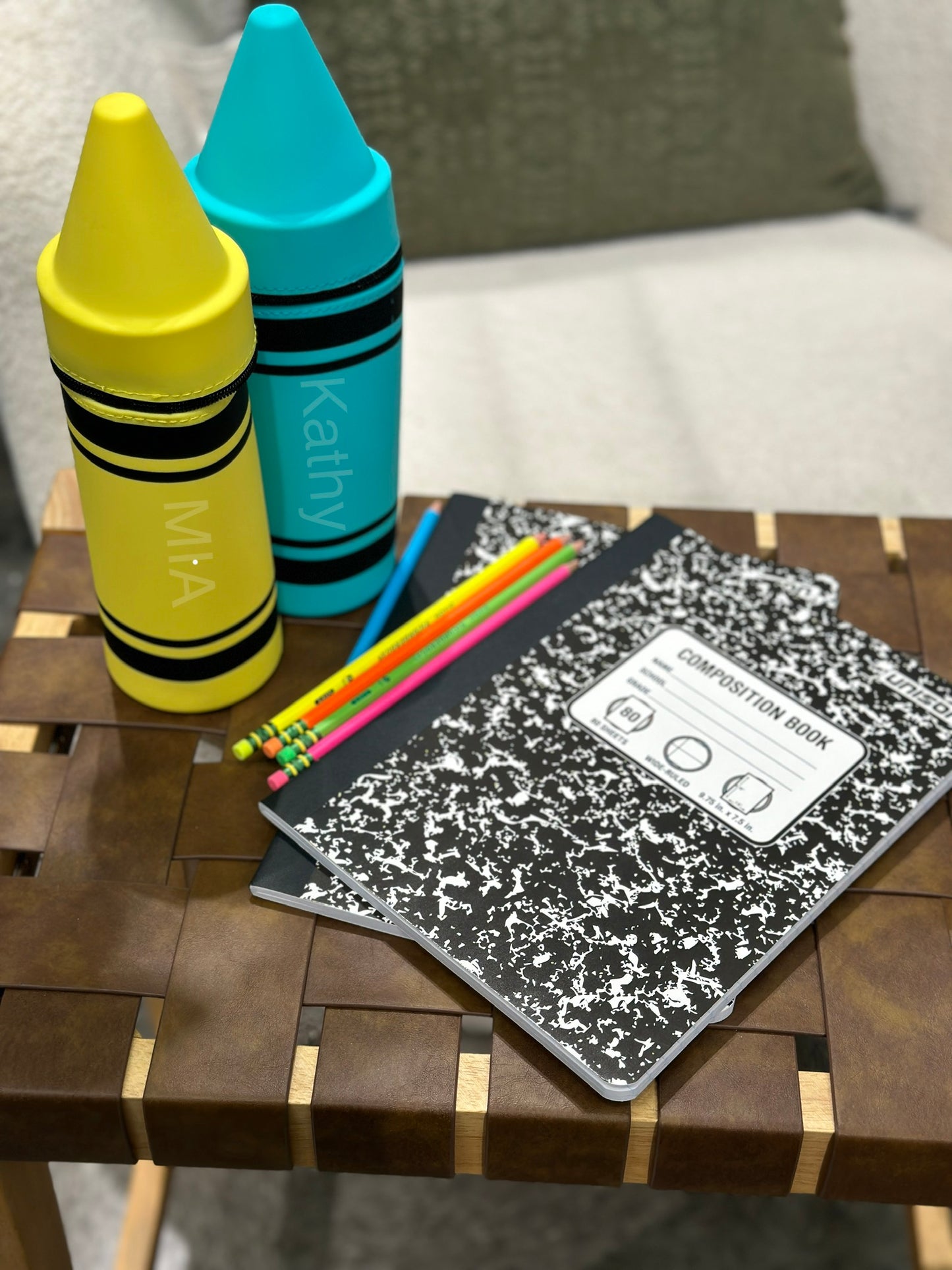 Personalized Crayon Pencil Pouch Engraved