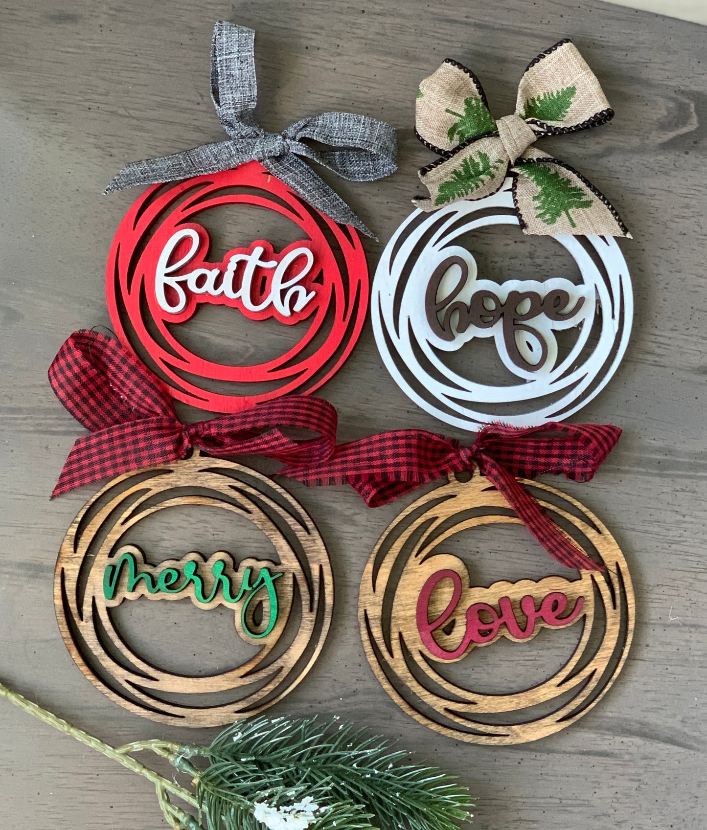 Wooden Christmas Ornament