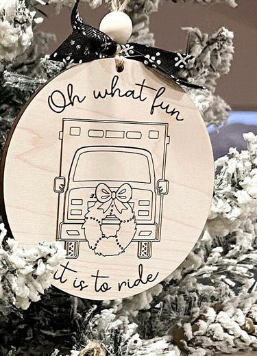 Oh What Fun Ornaments/Christmas Ornaments/ Christmas/Police/kid gifts/fire response