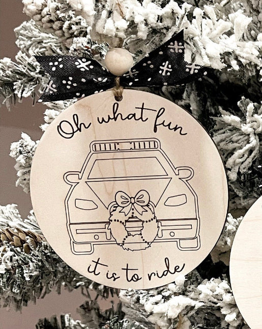 Oh What Fun Ornaments/Christmas Ornaments/ Christmas/Police/kid gifts/fire response