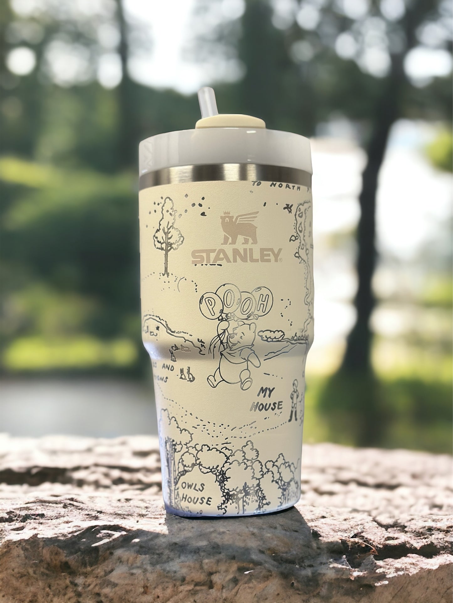 Pooh Themed Custom Engraved 20 oz Tumblers