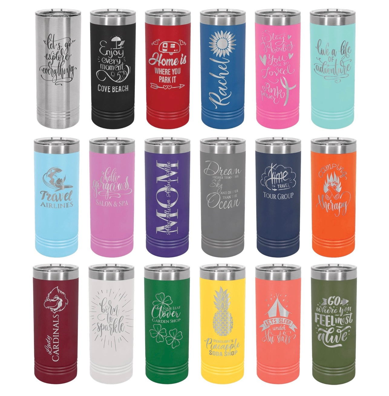 Personalized Custom Engraved Tumbler variety of sizes