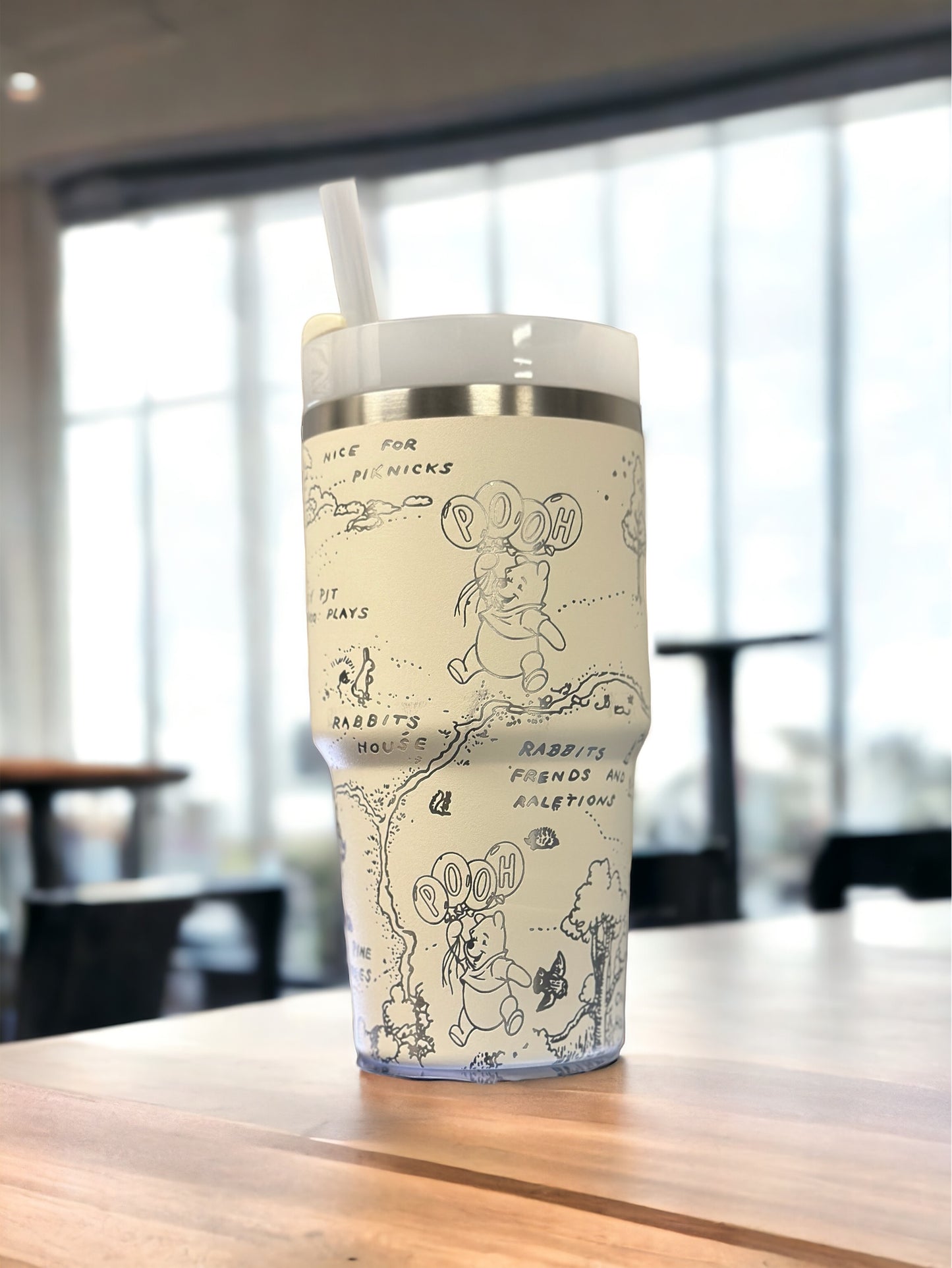 Pooh Themed Custom Engraved 20 oz Tumblers