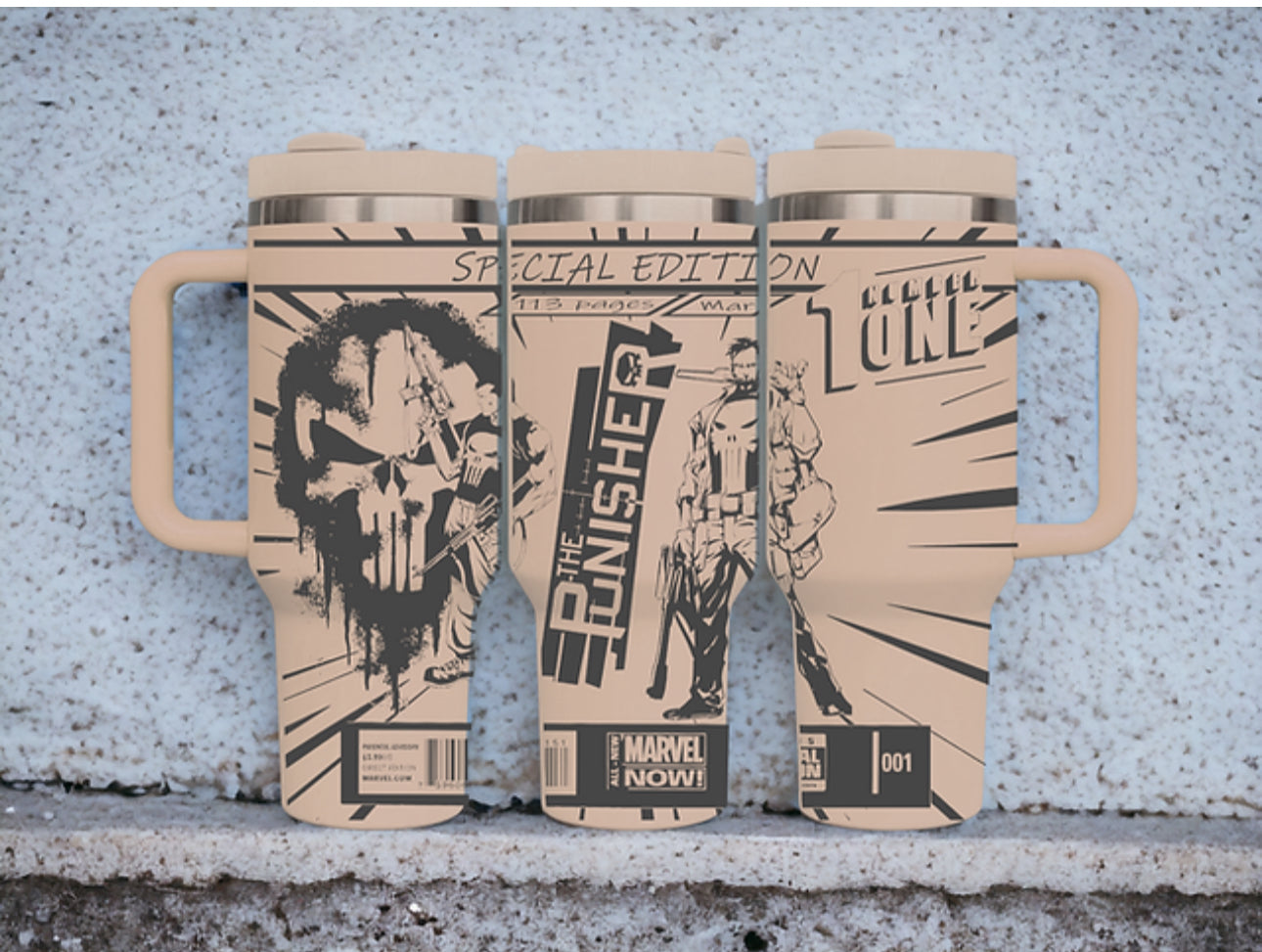 Punisher Tumbler Custom Engraving 40 oz