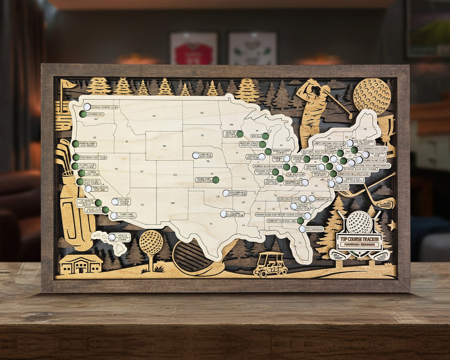 Sports Stadium Series USA Map