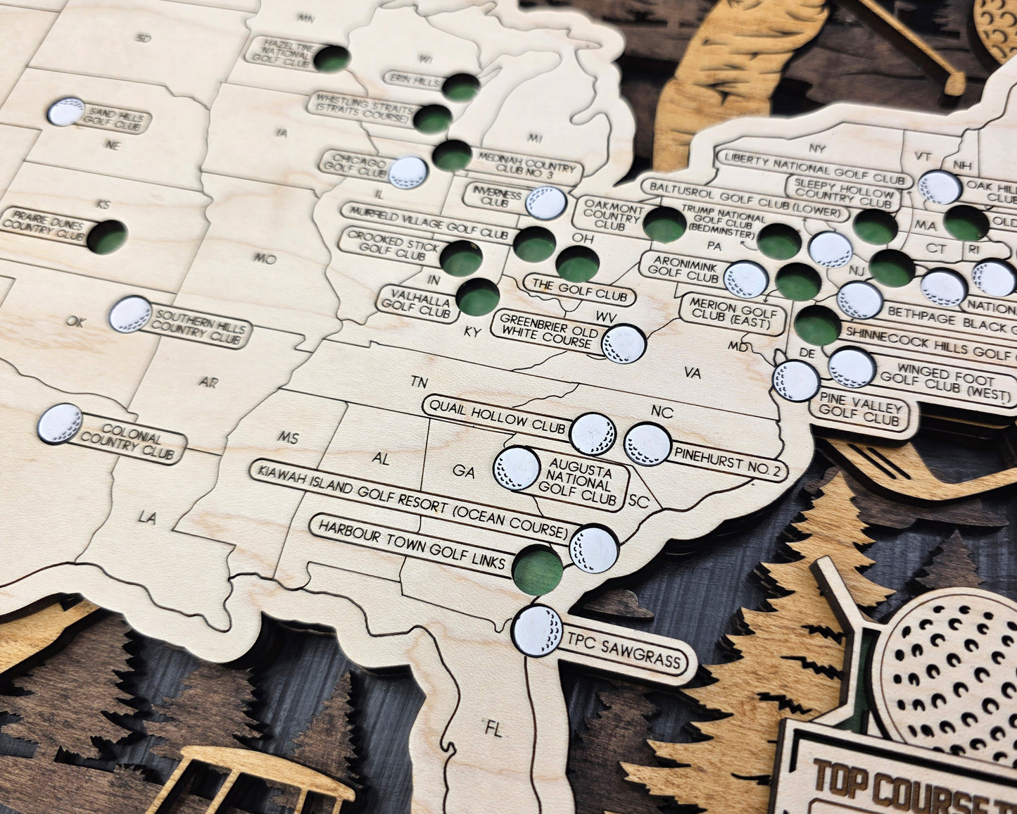 Sports Stadium Series USA Map