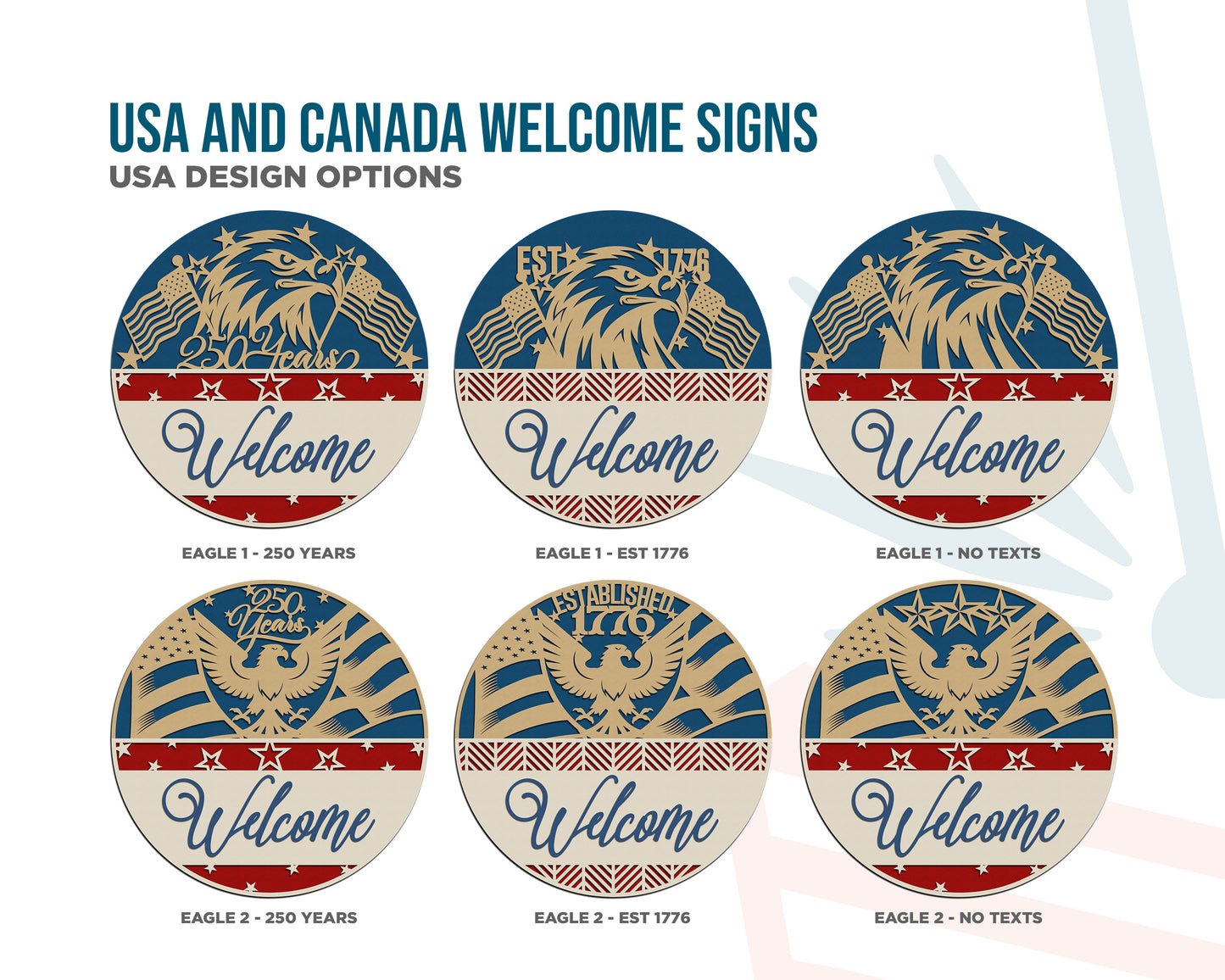 250 Anniversary USA Signage