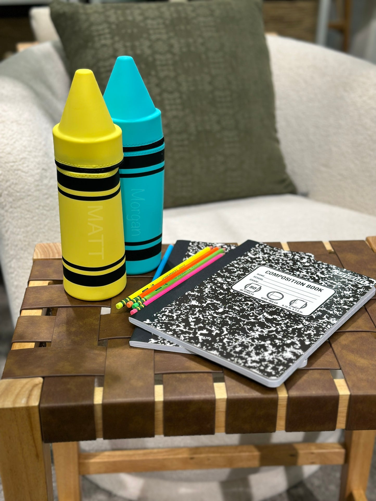 Personalized Crayon Pencil Pouch Engraved