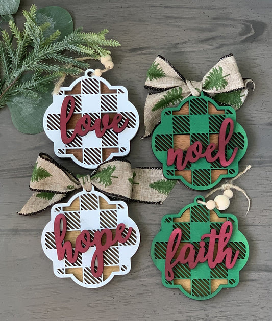 Ornate Christmas Ornaments (Set of Four)