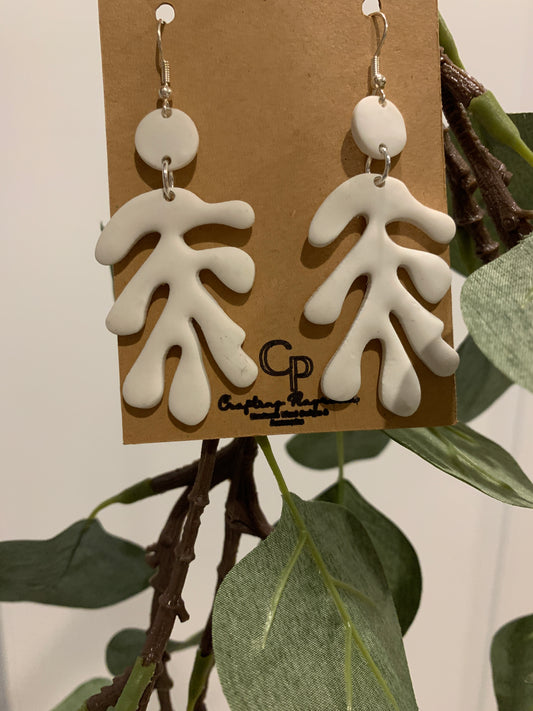 Clay Leaf Earrings