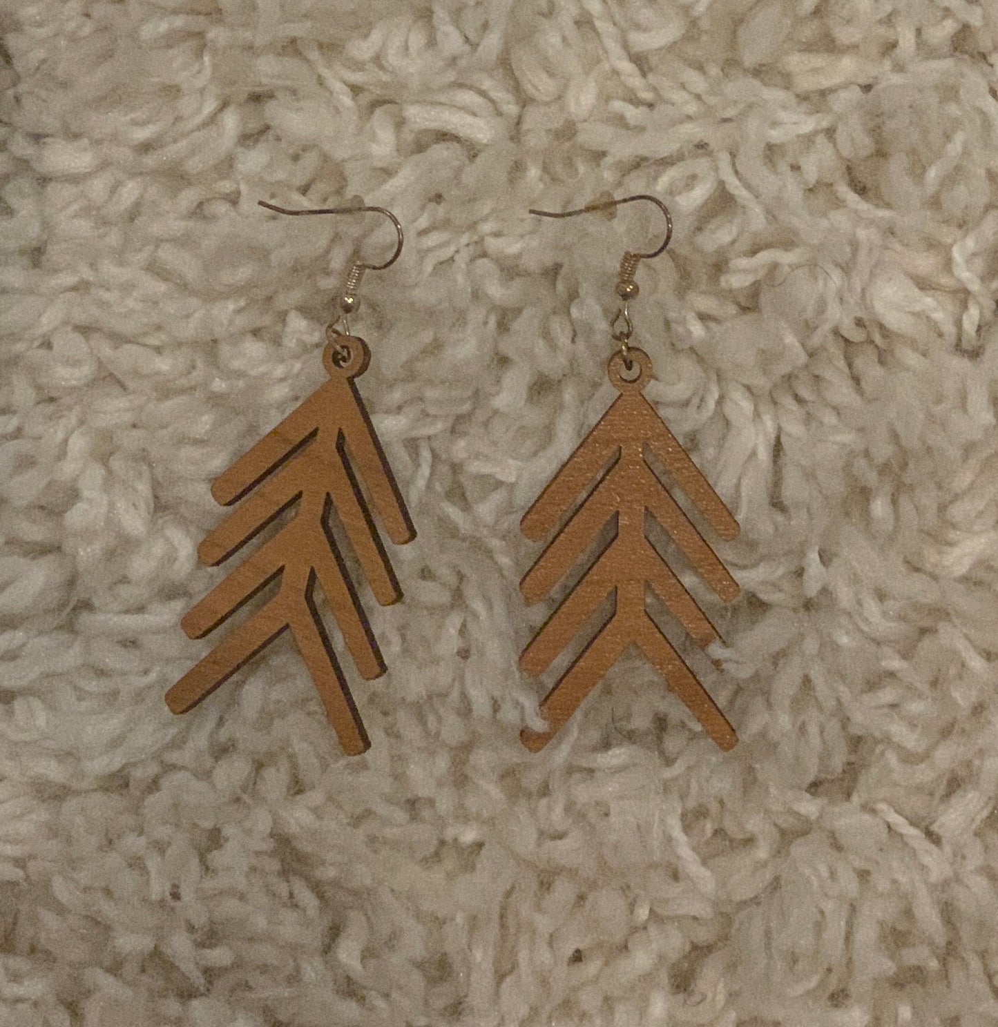 Wooden Tree Design Earrings